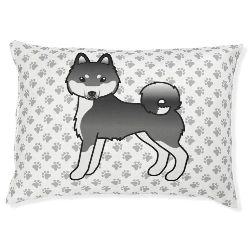 Black And White Alaskan Klee Kai Cute Dog  Paws Pet Bed