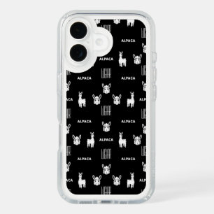 Black and White Alpaca iPhone 16 Case by Wighar