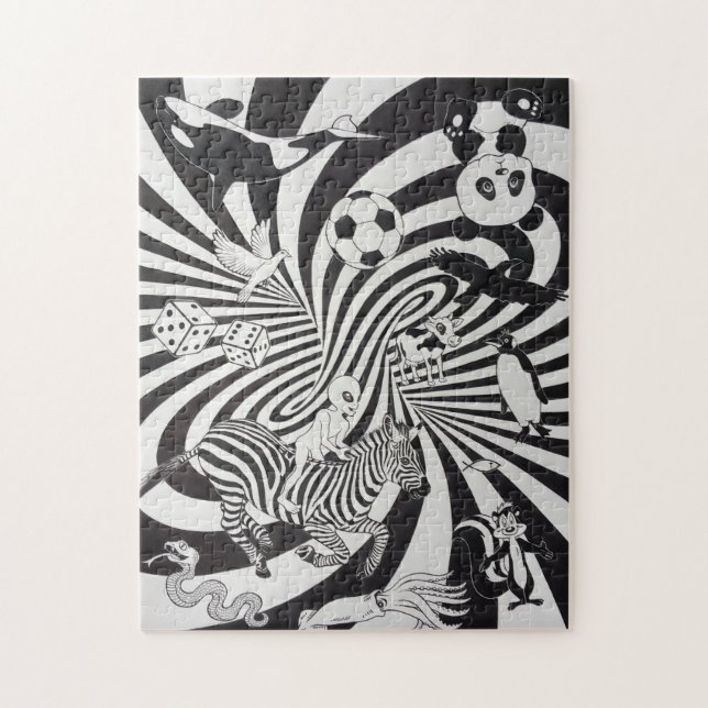 Black and White Alternate Universe  Jigsaw Puzzle (Vertical)