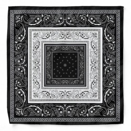 Black and White Alternating Bandana