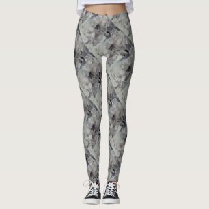 BLACK AND WHITE AMARYLLIS   FLORAL LEGGINGS