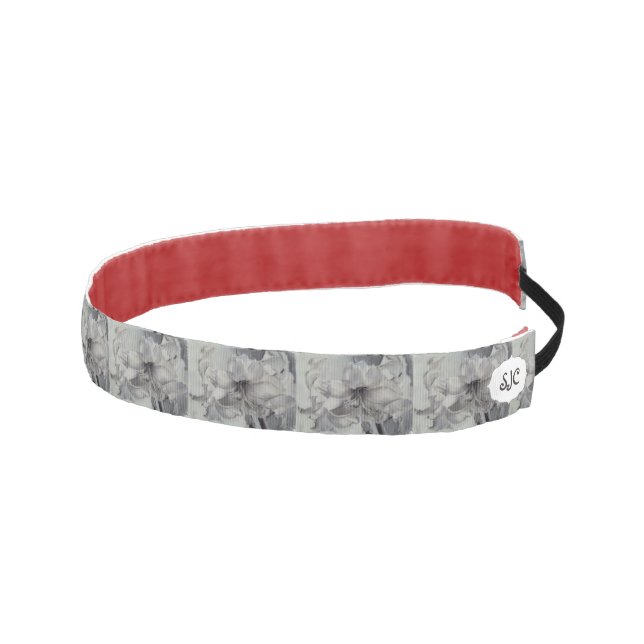 BLACK AND WHITE AMARYLLIS | NON-SLIP HEADBAND (Right)