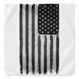 Black and white American flag Bandana