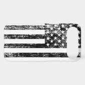 Black and White American Flag iPhone Case (Back (Horizontal))
