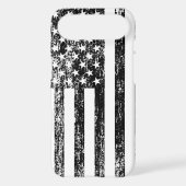 Black and White American Flag iPhone Case (Back)