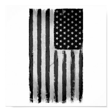 Black and white American flag Poster Black and white American flag Poster