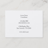 Black and White Anatomy Art Back Muscles (1890) Business Card (Back)
