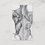 Black And White Anatomy Art Back Muscles (1890) Business Card at Zazzle