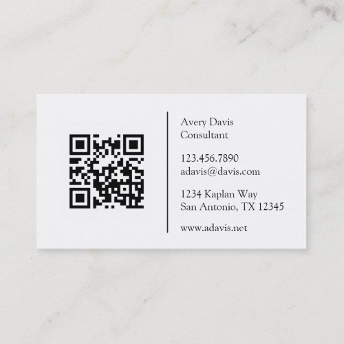 Black and White Anatomy Art Back Muscles QR Code Business Card