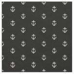 Black and White Anchor Print Fabric