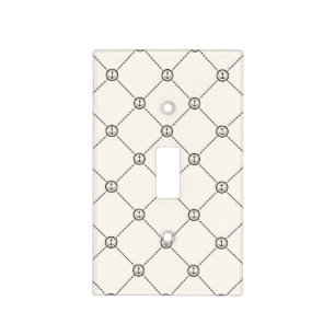 Black and White Anchor Wheel Design Light Switch Cover