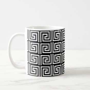 Black And White Ancient Greek Key Design Coffee Mug by Home_Suite_Home at Zazzle