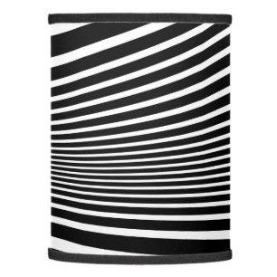 Black and White and Curvy Faux Zebra Print Lamp
