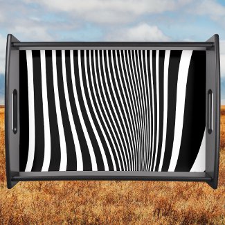 Black and White and Curvy Faux Zebra Print