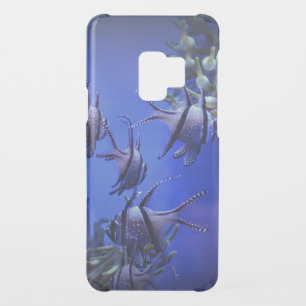 Black and White Angelfish in Deep Blue Sea Uncommon Samsung Galaxy S9 Case