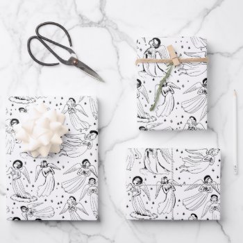 Black And White Angels Wrapping Paper Sheets by paesaggi at Zazzle
