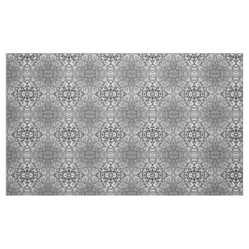 Black and White Animal Print Abstract Damask Fabric