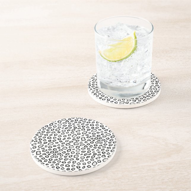 Black and White Animal Print Coaster (Side)