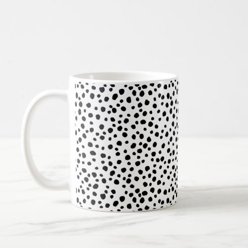 Black and White Animal Print Dalmatian Spots Coffee Mug