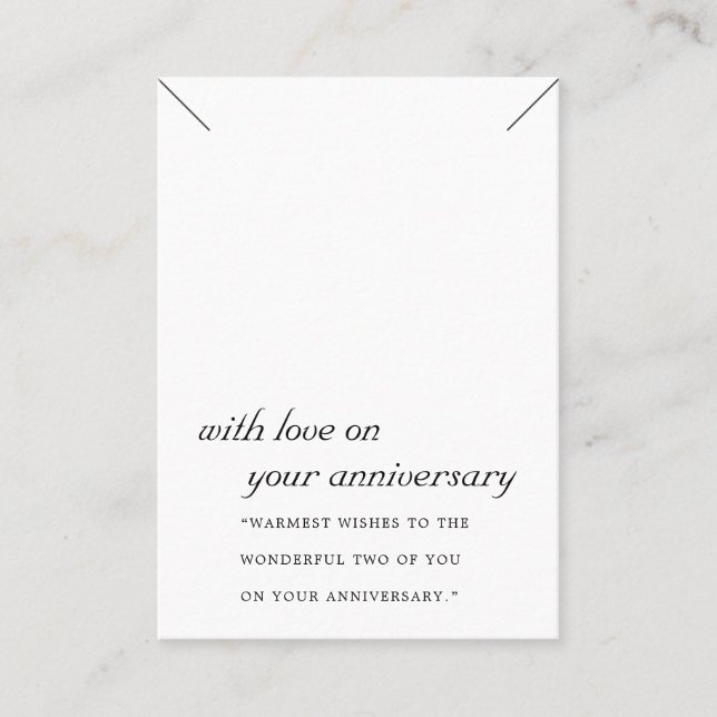 BLACK AND WHITE ANNIVERSARY NECKLACE DISPLAY CARD (Front)