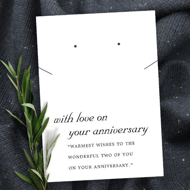 BLACK AND WHITE ANNIVERSARY NECKLACE EARRING CARD (Creator Uploaded)