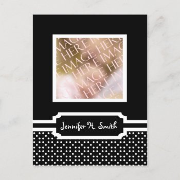 Black And White Announcement  Card Template by eBabyz at Zazzle