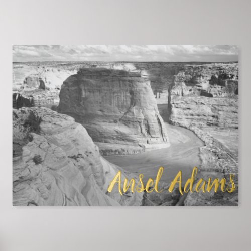 Black and White Ansel Adams Canyon Photograph Foil Prints