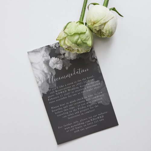 Black and White Antique Vintage Enclosure Card