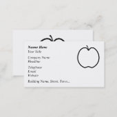 Black and White Apple. Business Card (Front/Back)