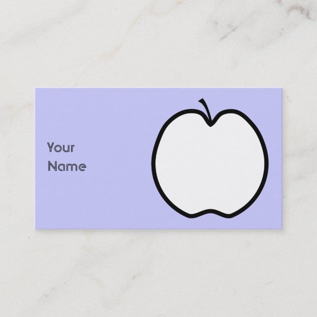 Black and White Apple. Business Card (Front)