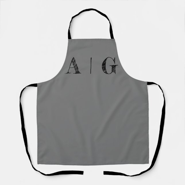 Black and White Apron- Customizable Apron (Front)