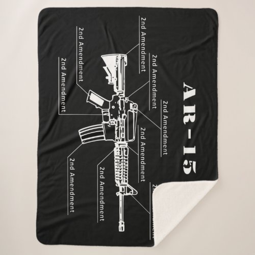 Black and White AR_15 Parts Identification  Sherpa Blanket