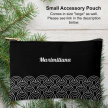 Black and White- Arches Glam Small Accessory Pouch