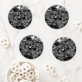 Black and White Architectural Coaster Set