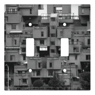 Black and White Architectural Light Switch Cover
