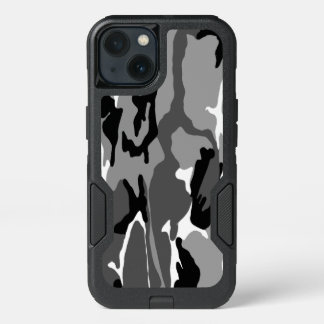 Black and White Arctic Camo iPhone 13 Case