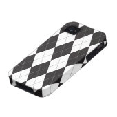 Black and White Argyle Case-Mate iPhone Case (Bottom)