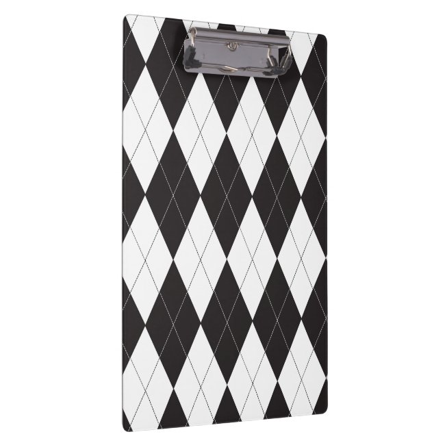 Black and White Argyle