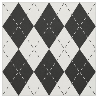 Black and White Argyle Fabric