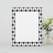 Black and White Argyle Pattern (Standing Front)