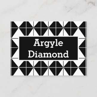 Black and White Argyle Pattern   