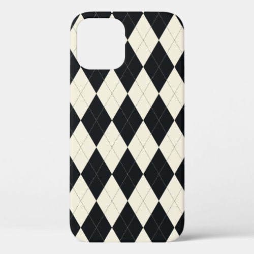 Black and White Argyle Universal iPhone 4 Case