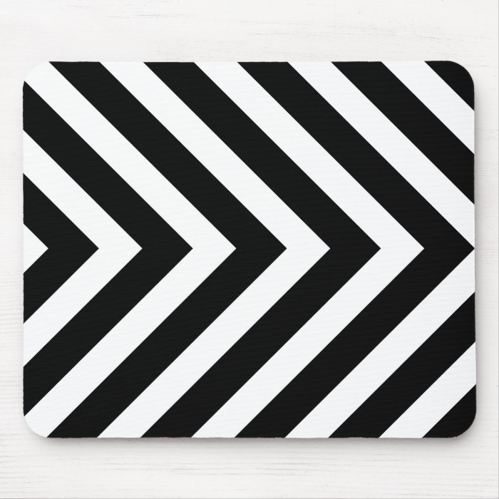 Black and white arrows or chevron pattern mousepad