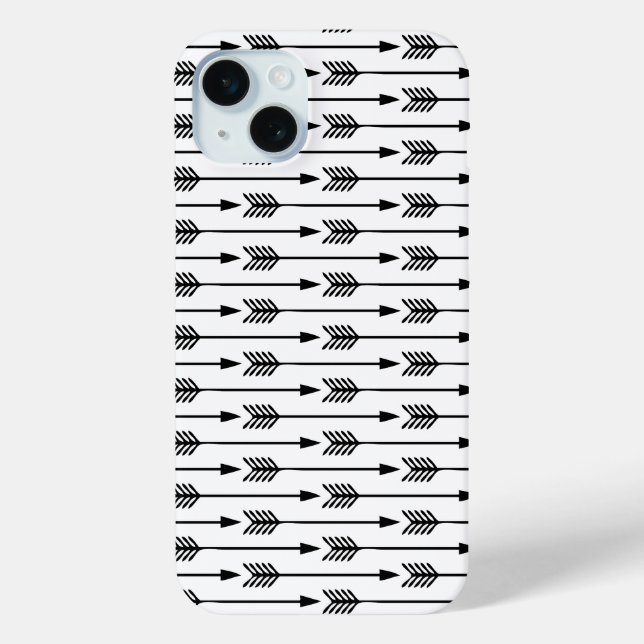 Black and White Arrows Pattern Case-Mate iPhone Case (Back)