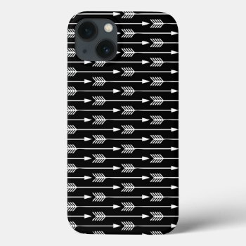 Black And White Arrows Pattern Iphone 13 Case by heartlockedcases at Zazzle