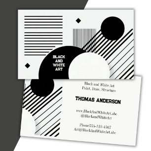Black and White Art Business Card