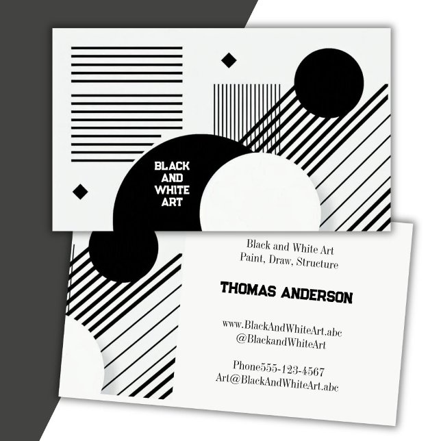 Black and White Art  Business Card (Creator Uploaded)