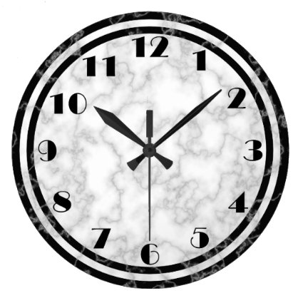 Black and White Art Deco Clock