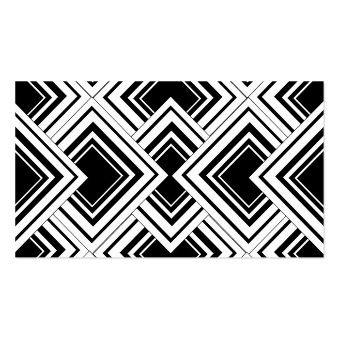 Black And White Art Deco Design Business Card : Zazzle