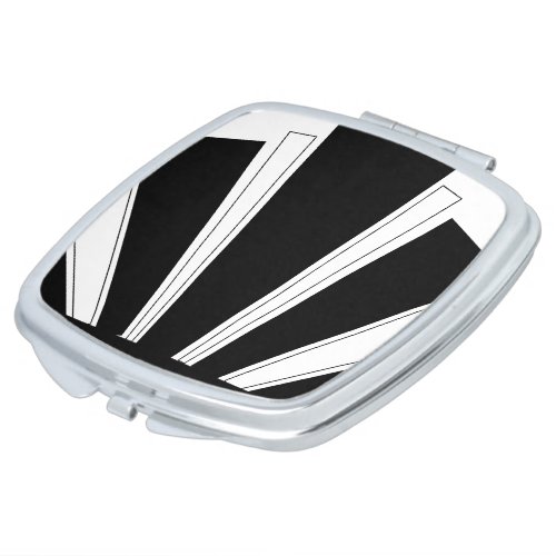 Black And White Art Deco Design Compact Mirror